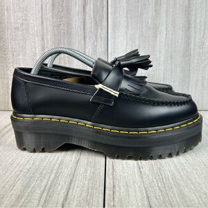 NEW Dr. Martens Docs Adrian Quad Platform Loafer Black Leather Women’s Size 9